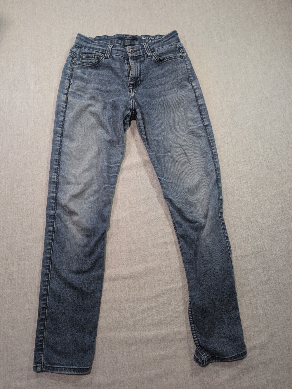 7 For All Man Kind High Waist Ankle Skinny Jeans Blue Size 25